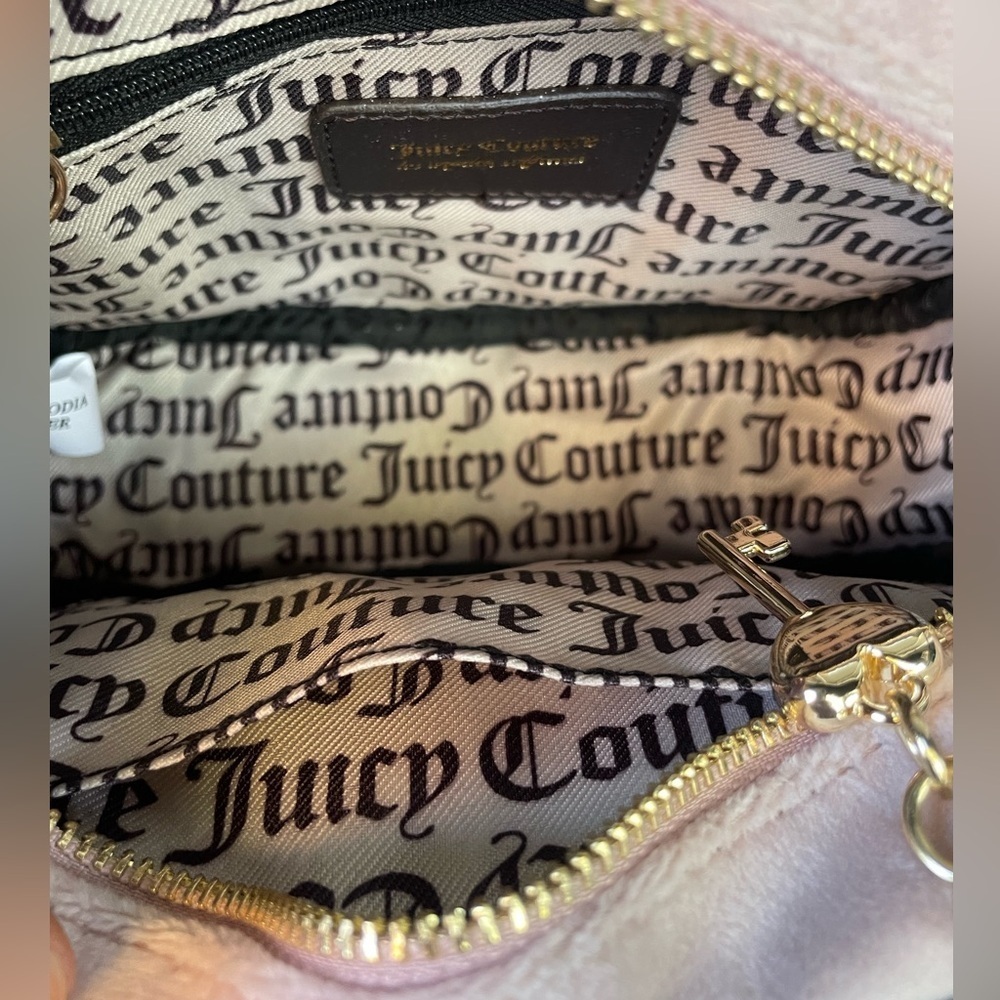 JUICY COUTURE BAG,Juicy Couture Pink Plush Crossbody Bag - Picture 5 of 16